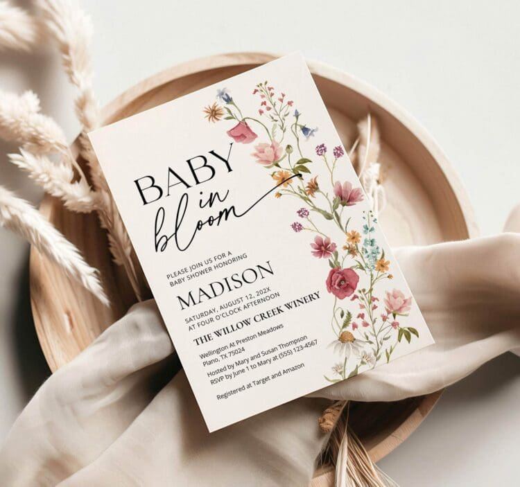 Baby in Bloom | baby Shower Invitation