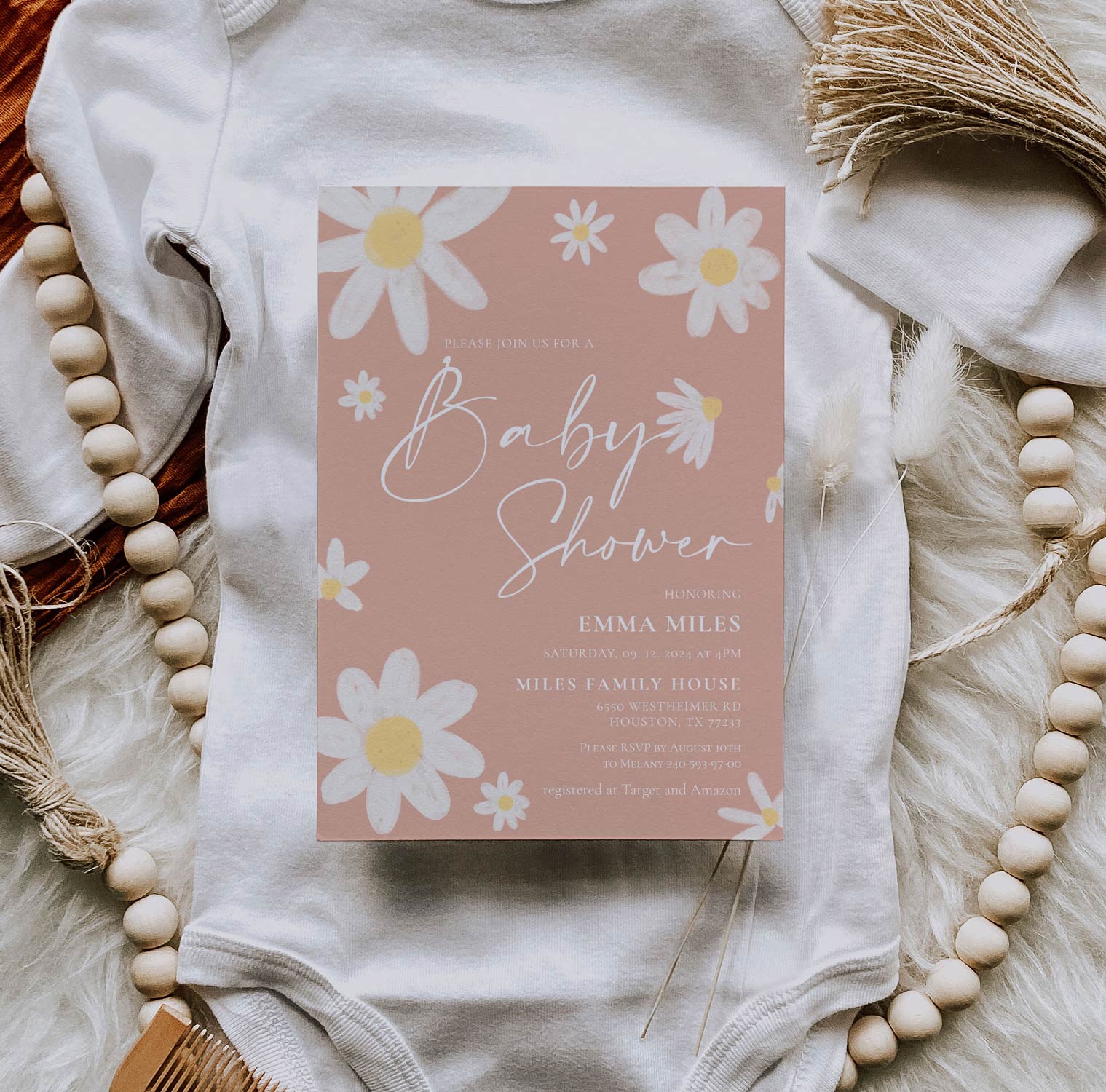 baby shower, baby shower invitation, girl baby shower, pink baby shower invitation,
