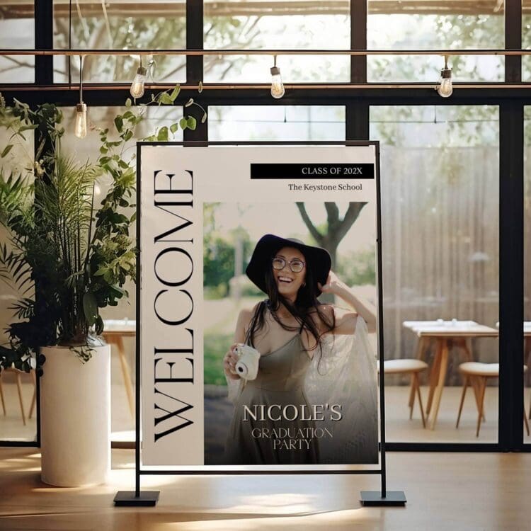 Graduation Celebration Welcome Photo Poster