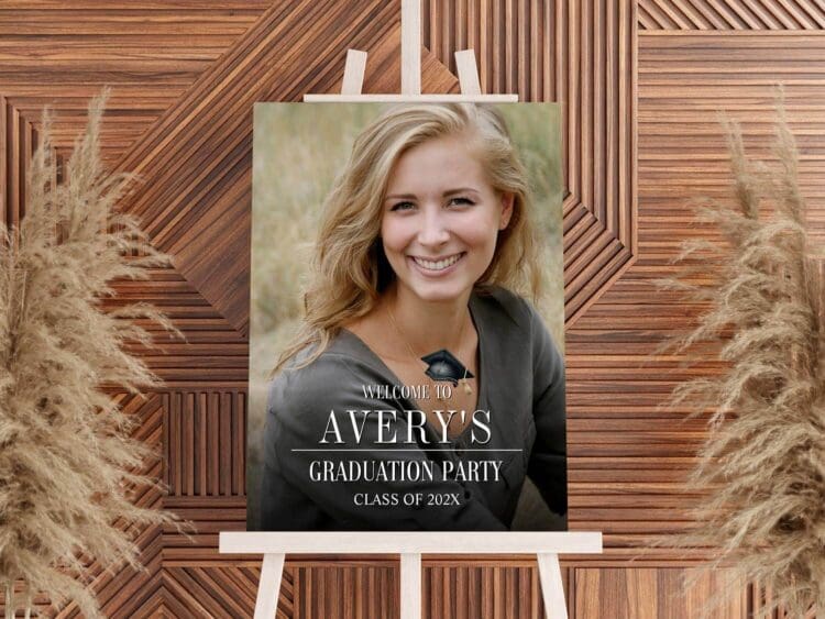 Graduation Party Welcome Sign with Photo