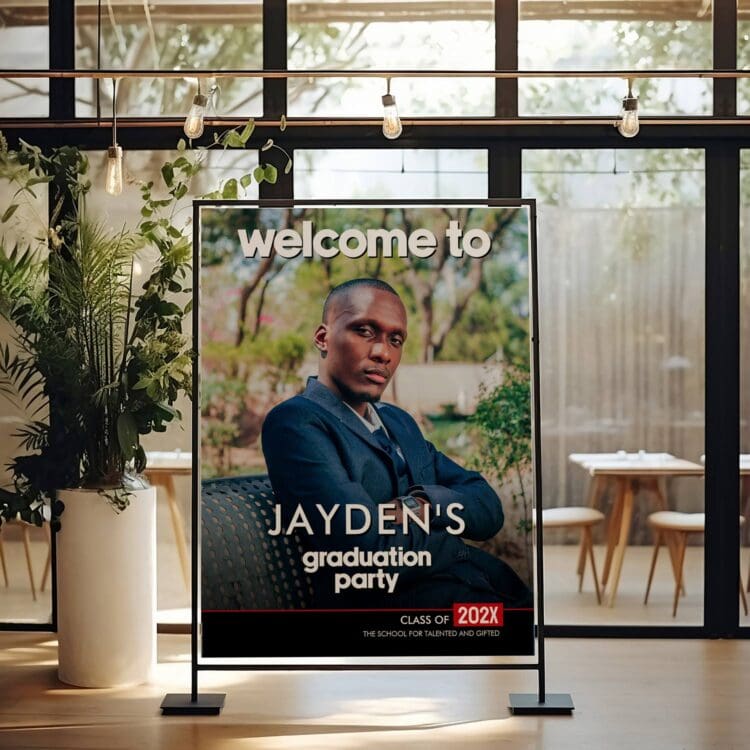 Modern Bold Graduation Party Welcome Sign