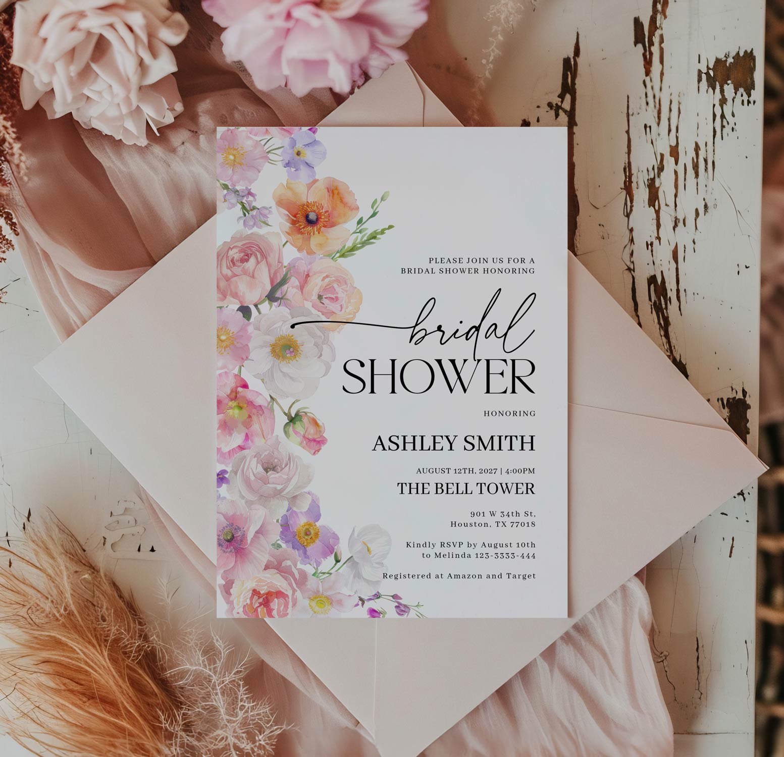 colorful spring and summer bridal shower