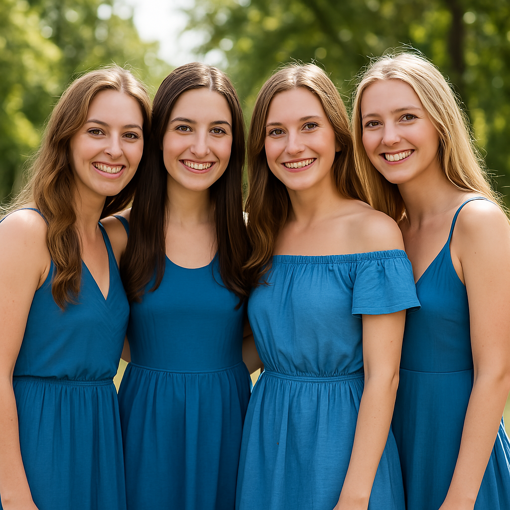 blue bridal shower dresses