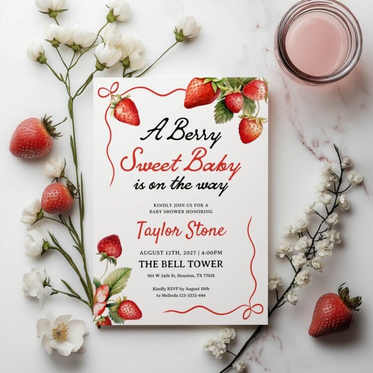 Baby Shower Invitation | Berry Sweet Invitation