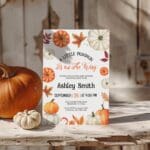halloween baby shower invitation