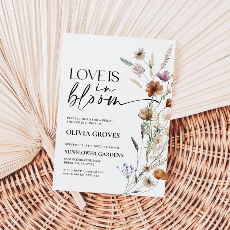 rustic love in bloom bridal shower