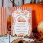 orange pumpking baby shower