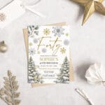 40 winter birthday invitation