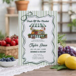 Fresh Off The Market bridal shower invitation 