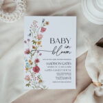 baby in bloom invitation 