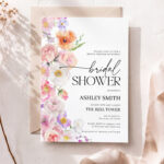floral bridal shower invitation 