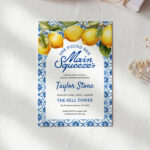 lemon bridal shower invitation