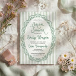 vintage lace bridal shower invitation