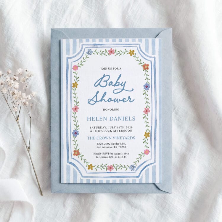 baby shower blue