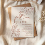 Beige Fall in Love Baby Shower Invitation