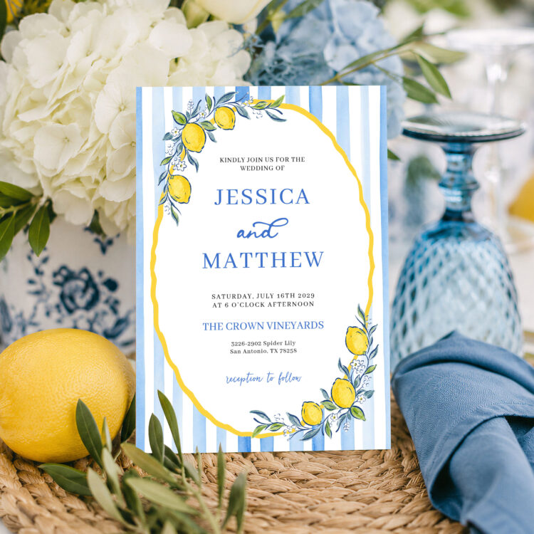 italian wedding invitation